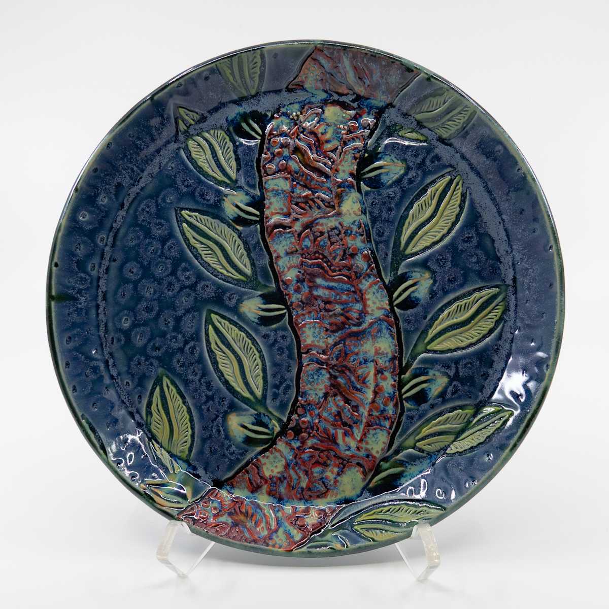 25023 - 8.5" Round Beveled Plate by Sandy Miller 