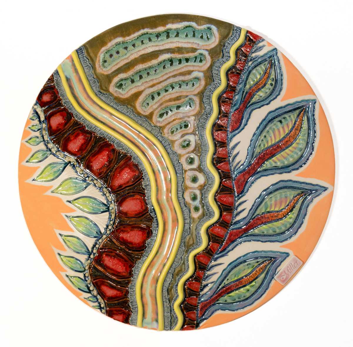 25027 Round Disc Wall Sculpture by Sandy Miller 