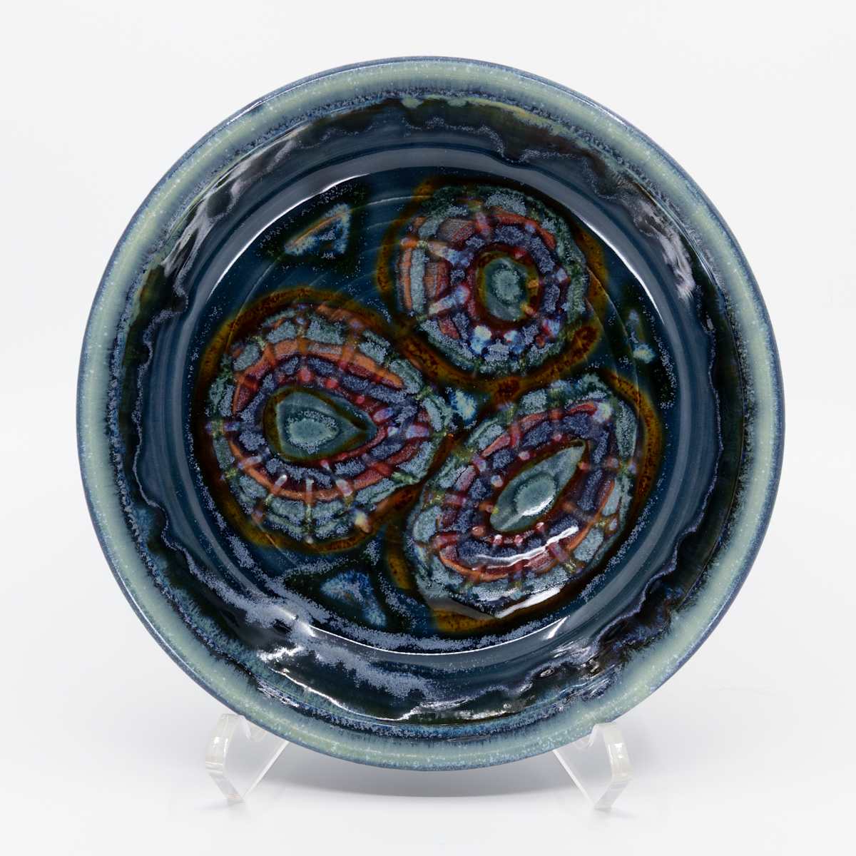 25031 Blue Round Bowl by Sandy Miller 