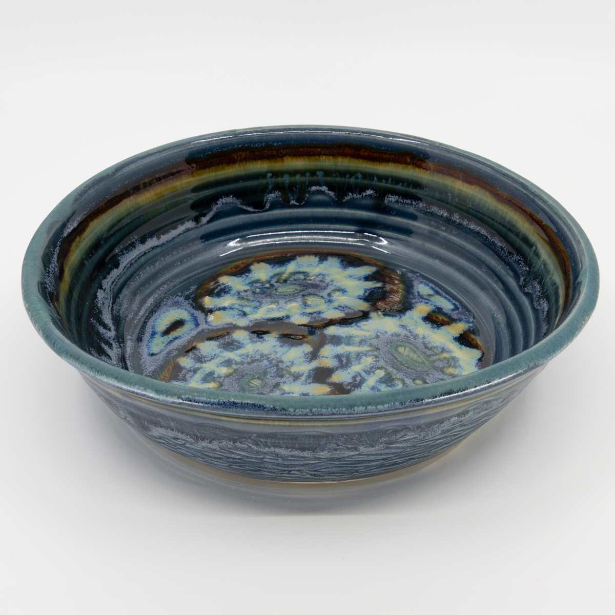 25032 Blue Round Bowl by Sandy Miller 
