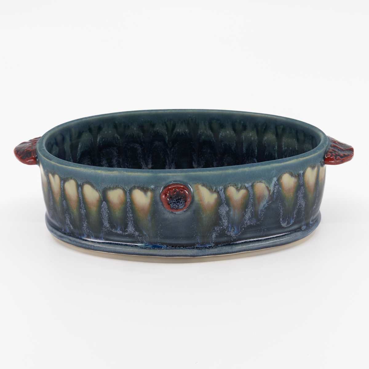 25037 - Medium Oval Container by Sandy Miller  Image: FRONT