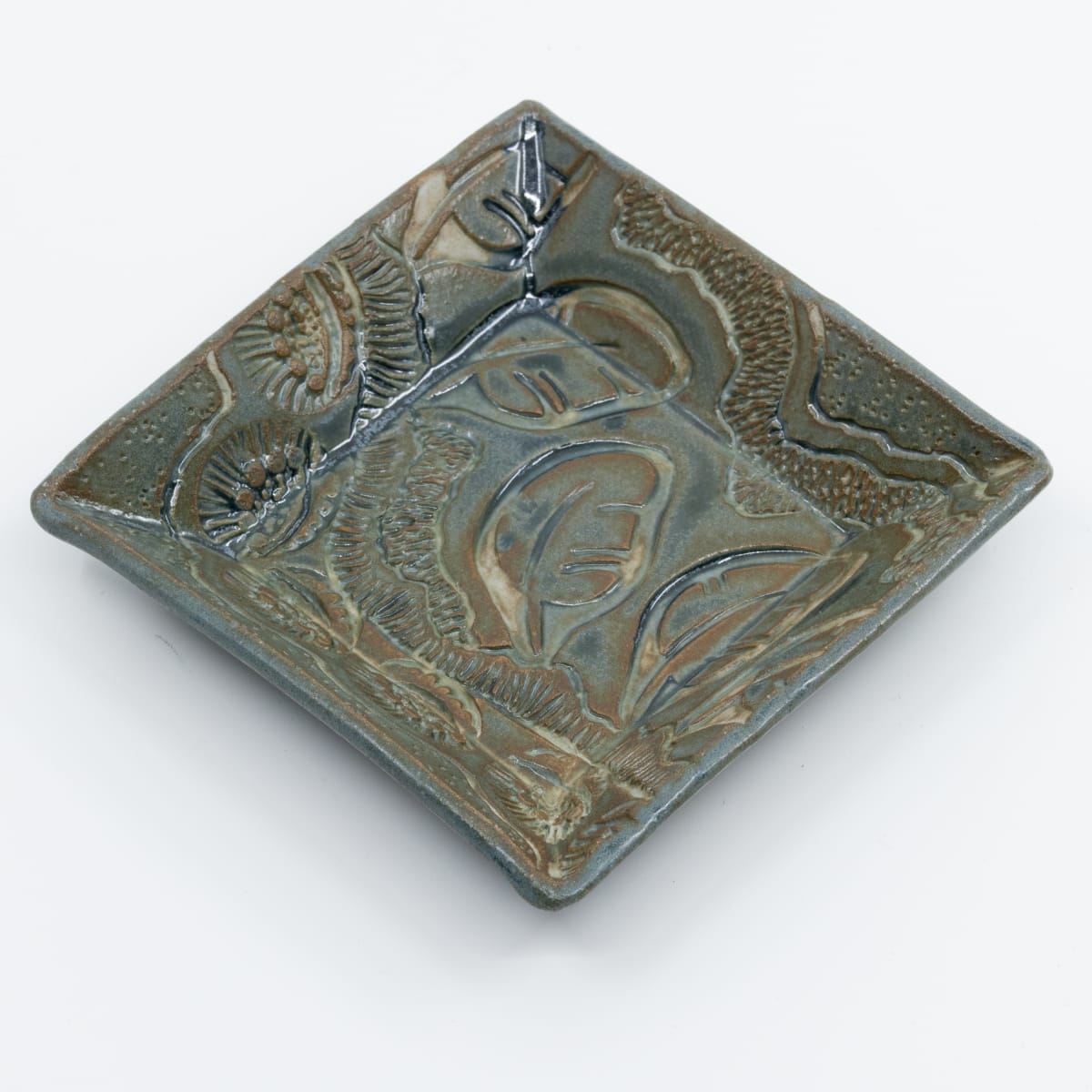 3.5" Square Beveled Dish by Sandy Miller 