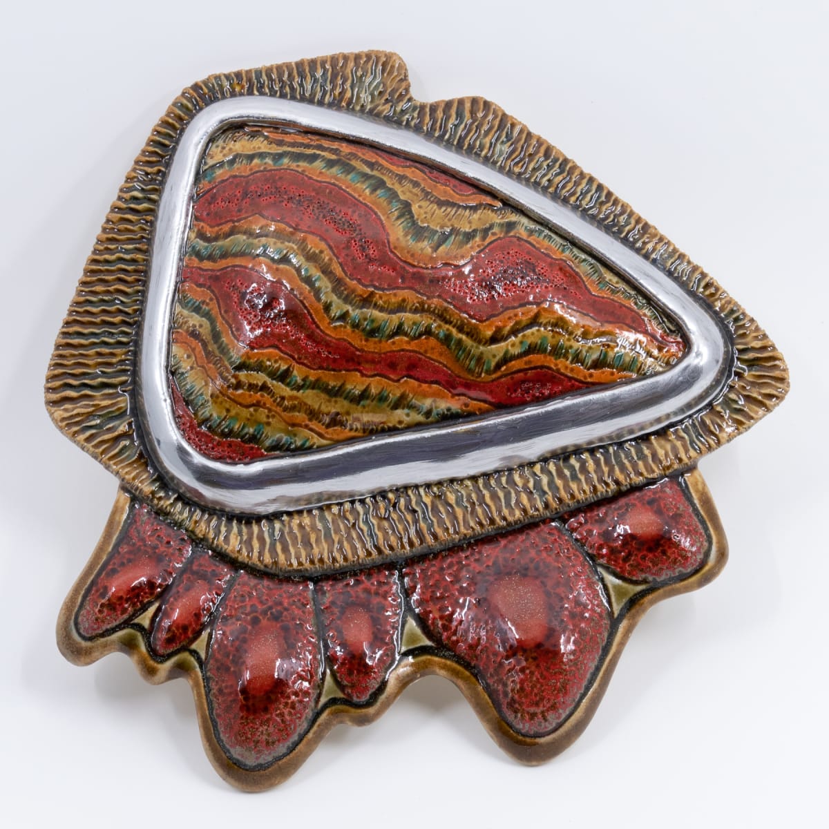 Brown Stone Jewel - Wall  Art by Sandy Miller  Image: Front View