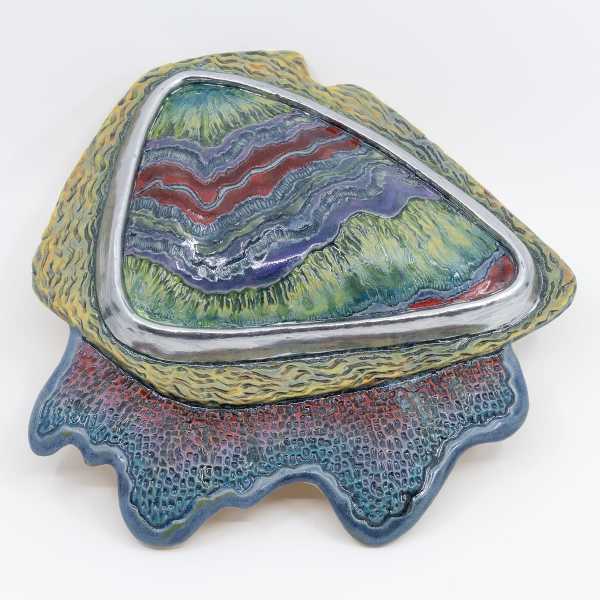 Blue Stone Jewel - Wall Art by Sandy Miller  Image: Top view