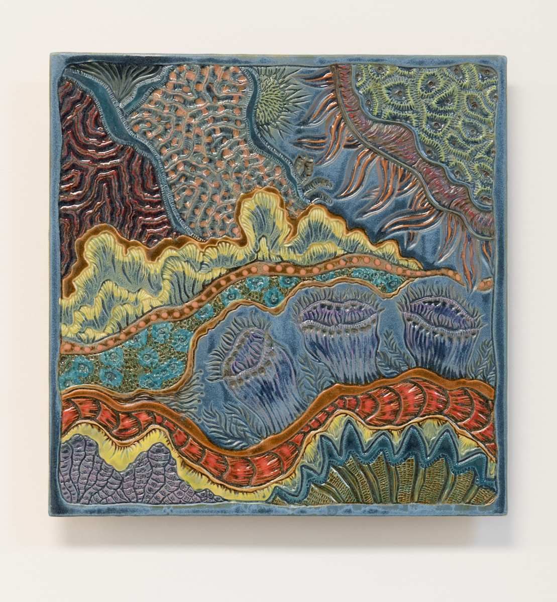 Large Decorative Wall Tile by Sandy Miller, Image 1.