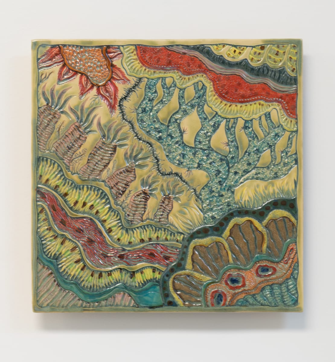 Large Decorative Wall Tile by Sandy Miller 