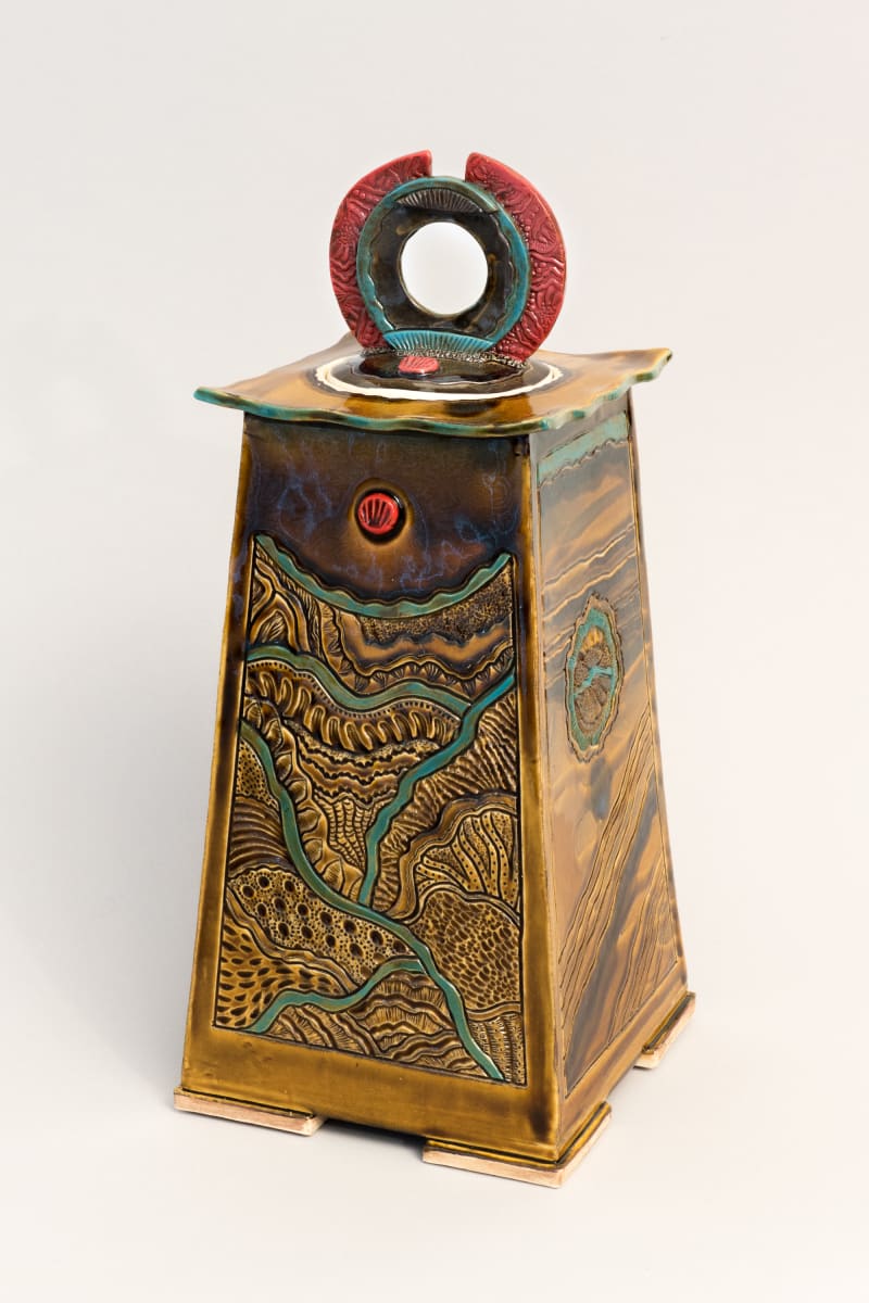 Beneath the Sea - Sculptural Lidded Container by Sandy Miller 