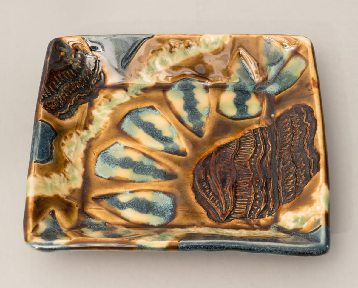 4.7" Square Beveled Dish by Sandy Miller 