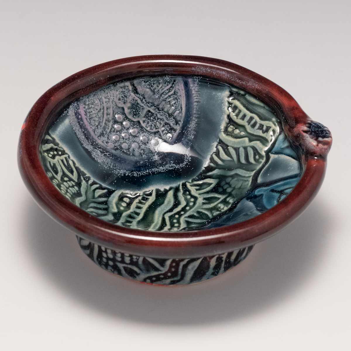 3.5" Round Sauce Dish by Sandy Miller, Image 4.