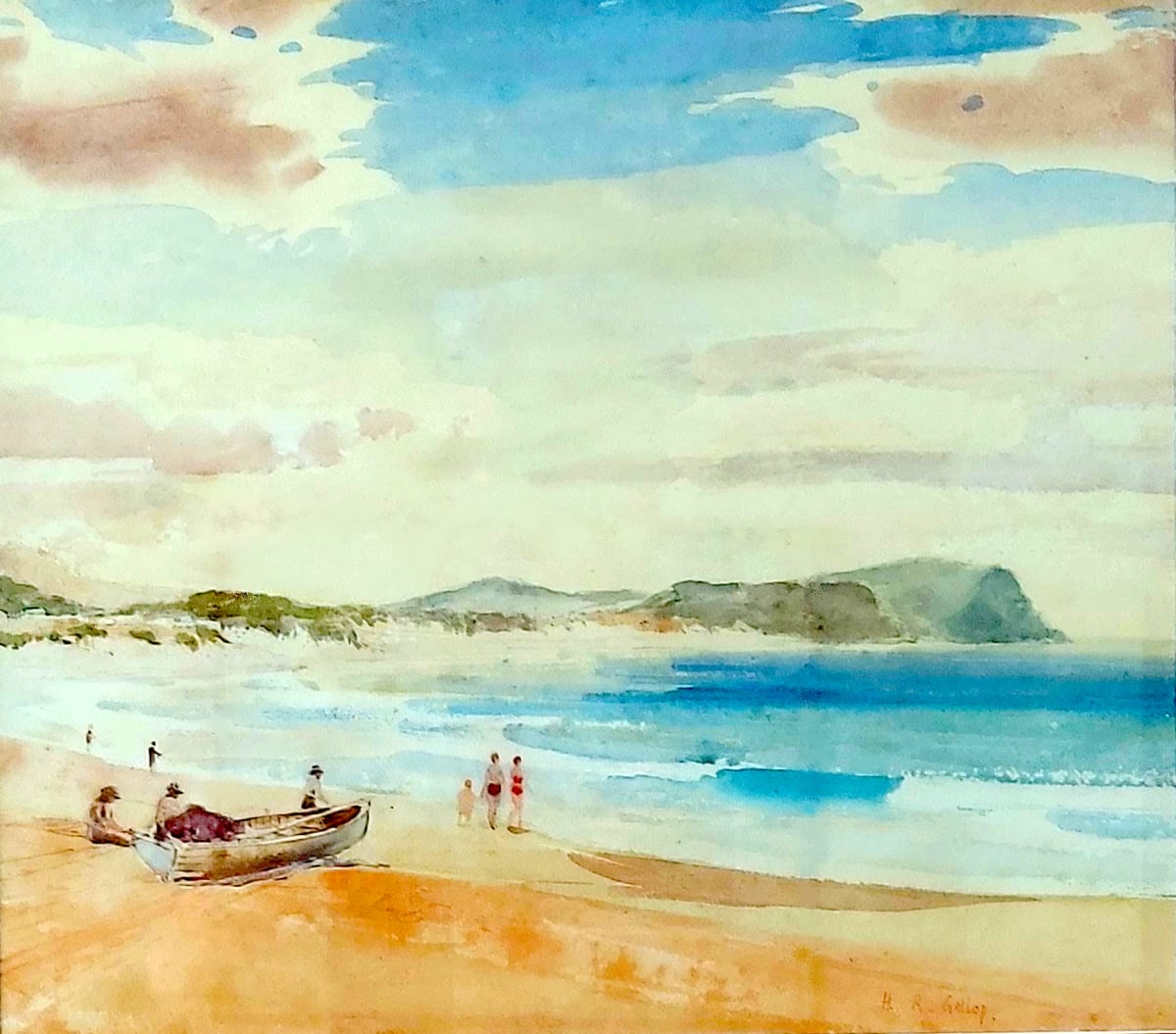 Terrigal Beach by Herbert Reginald GALLOP 