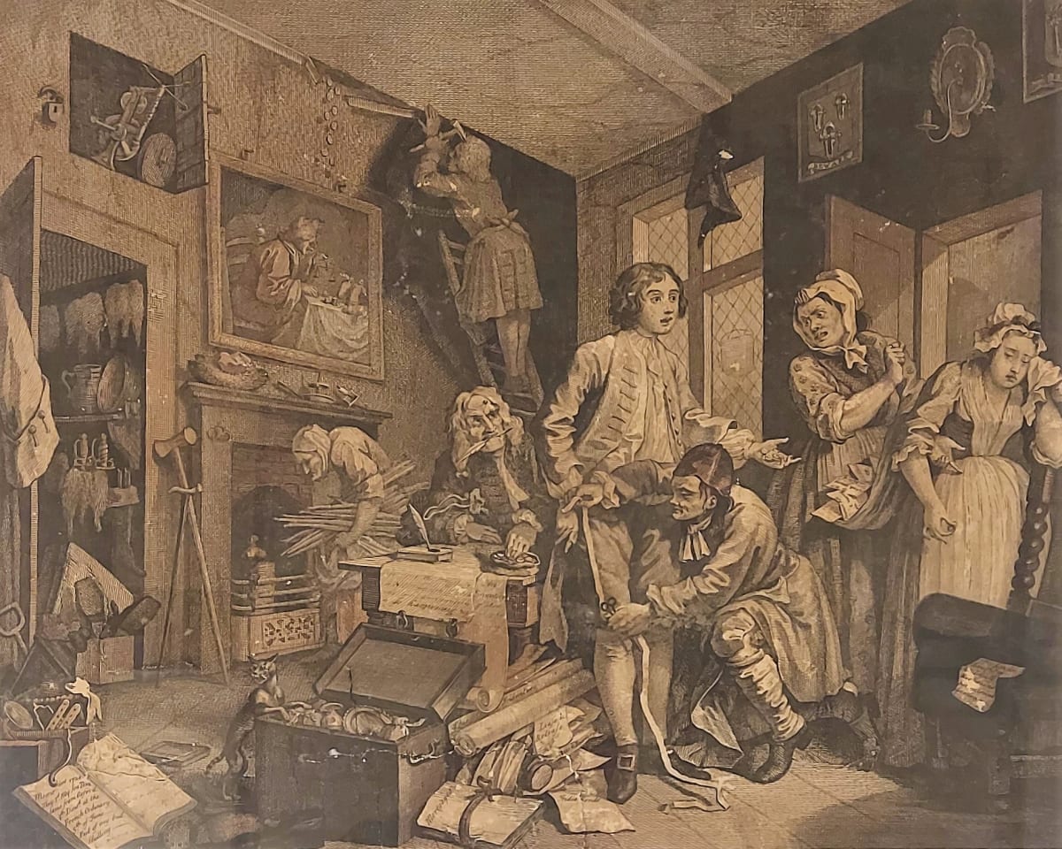 A Rakes Progress (Plate 1) by William HOGARTH 