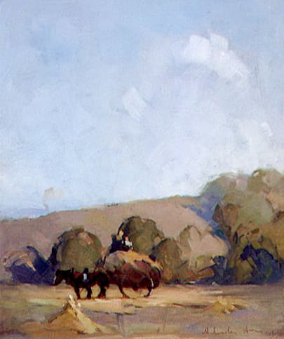 Gathering Hay by Malcolm HONE 