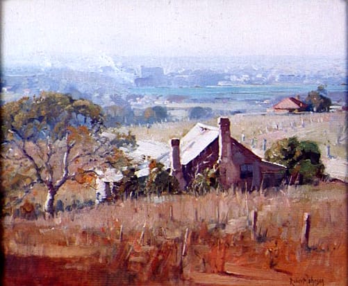 Landscape with House by Robert H JOHNSON 