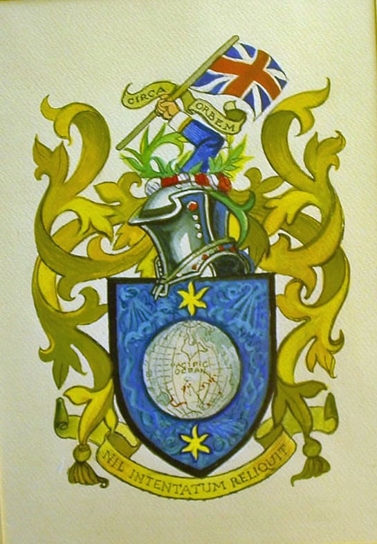 A Coat of Arms Awarded Posthumously to Cook by Frank PASH 