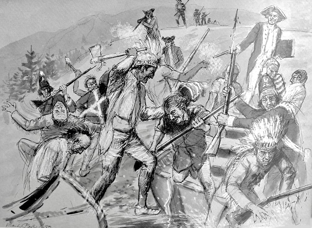 Cook's Surveying Party in Canada Attacked by Indians by Frank PASH 