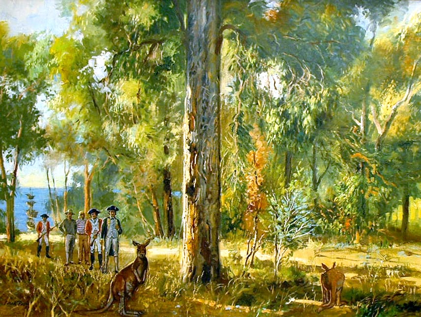 Cook Sees His First Kangaroo by Frank PASH 