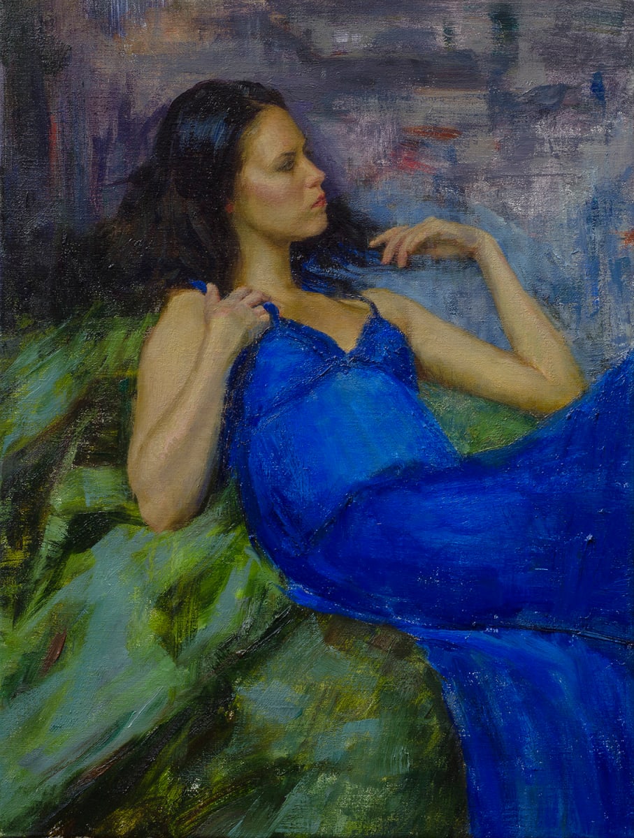 Caitlin - Blue Dress by Michael Van Zeyl 