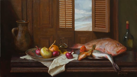 Still Life with an Ocean View - Framed by Michael Van Zeyl 