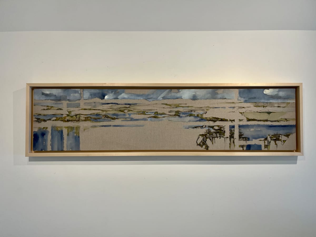 Tom Brown's Pond No.09 by BarbaraHouston ArtStudio  Image: Framed, solid floating frame, wide profile, 2.25" deep, clear wood