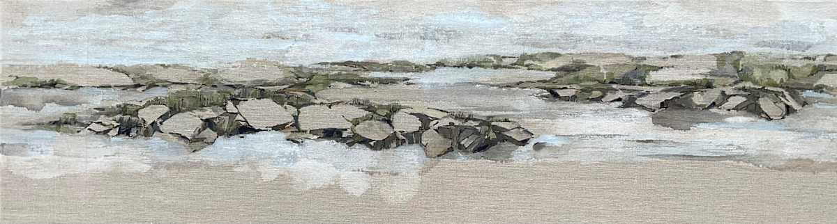 Pond, No.12  'VERSO' by BarbaraHouston ArtStudio  Image: unframed, 12 x 36
