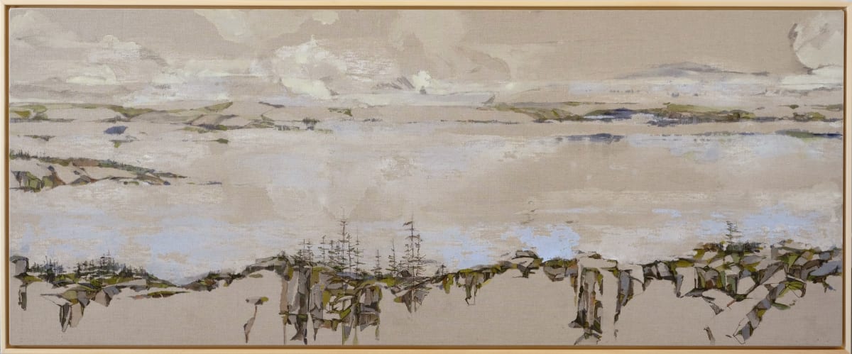 Tom Brown's Pond,  Panorama, 6 of 8, (VERSO) by Barbara Houston 
