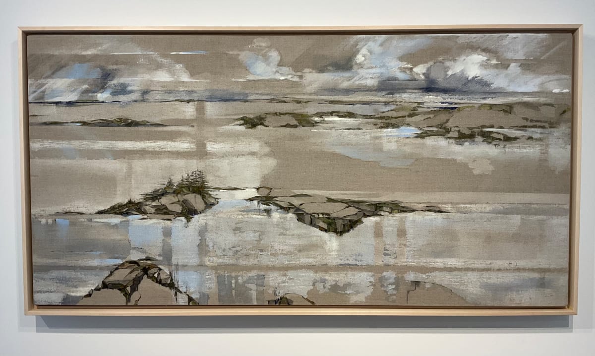Inland Pond by BarbaraHouston ArtStudio  Image: Framed. 2” floating frame. Natural