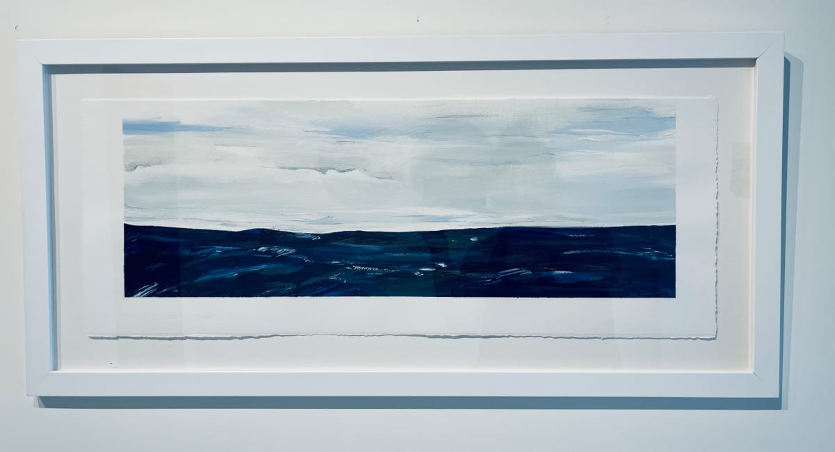 North Atlantic Series, No.15 (landscape) by BarbaraHouston ArtStudio  Image: Framed, white wood, floated, museum glass.