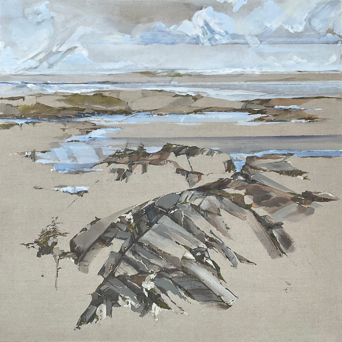 Murphy's Cove/Inland Pond by Barbara Houston  Image: 42" x 42", unframed dimensions