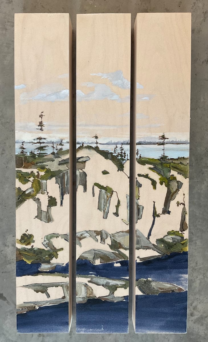 Inland Pond, triptych by Barbara Houston, Image 1.