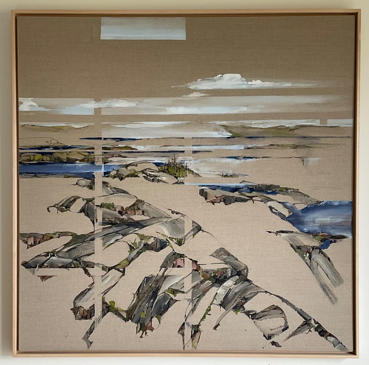 Murphy's Cove, No.55 by BarbaraHouston ArtStudio  Image: Framed original, acrylic, sepia ink + Japanese graphite on raw Belgian linen