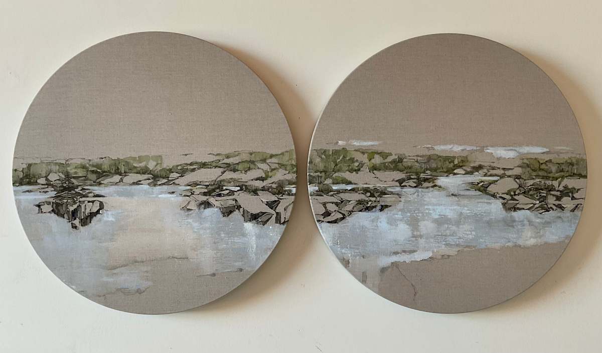 ‘Binoculars’ (Ode to C) VERSO, diptych by BarbaraHouston ArtStudio  Image: Ode to ‘C’