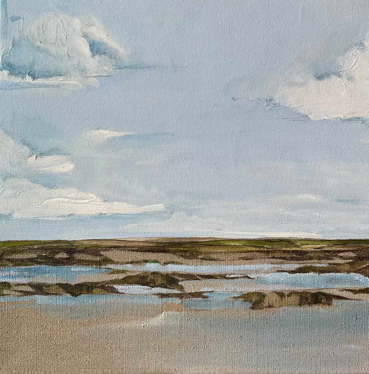 Mere. No.1 by BarbaraHouston ArtStudio  Image: Seamed cotton canvas to Belgian linen, stitched details 