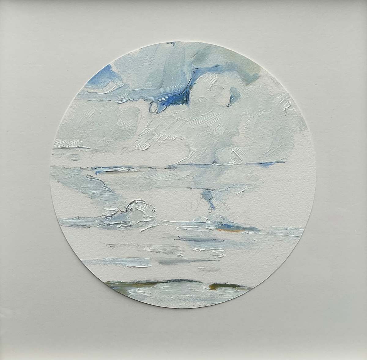 Cloud Study, No.1, framed by BarbaraHouston ArtStudio  Image: Oil on Arches