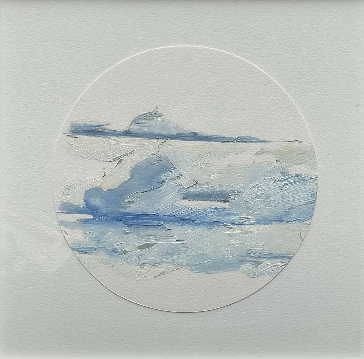 Cloud Study, No.6, framed by BarbaraHouston ArtStudio  Image: Oil on Arches