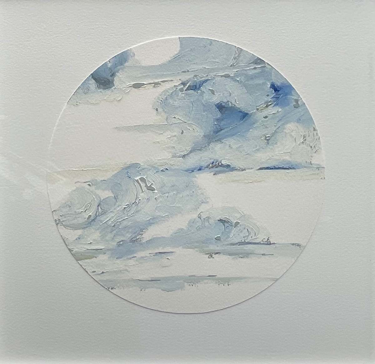 Cloud Study, No.7, framed by BarbaraHouston ArtStudio  Image: Oil on Arches
