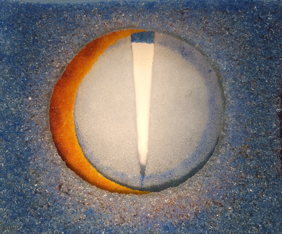 Eclipse (Kiln fired sintered glass) by LR (Lynne-Rachel) Altman 