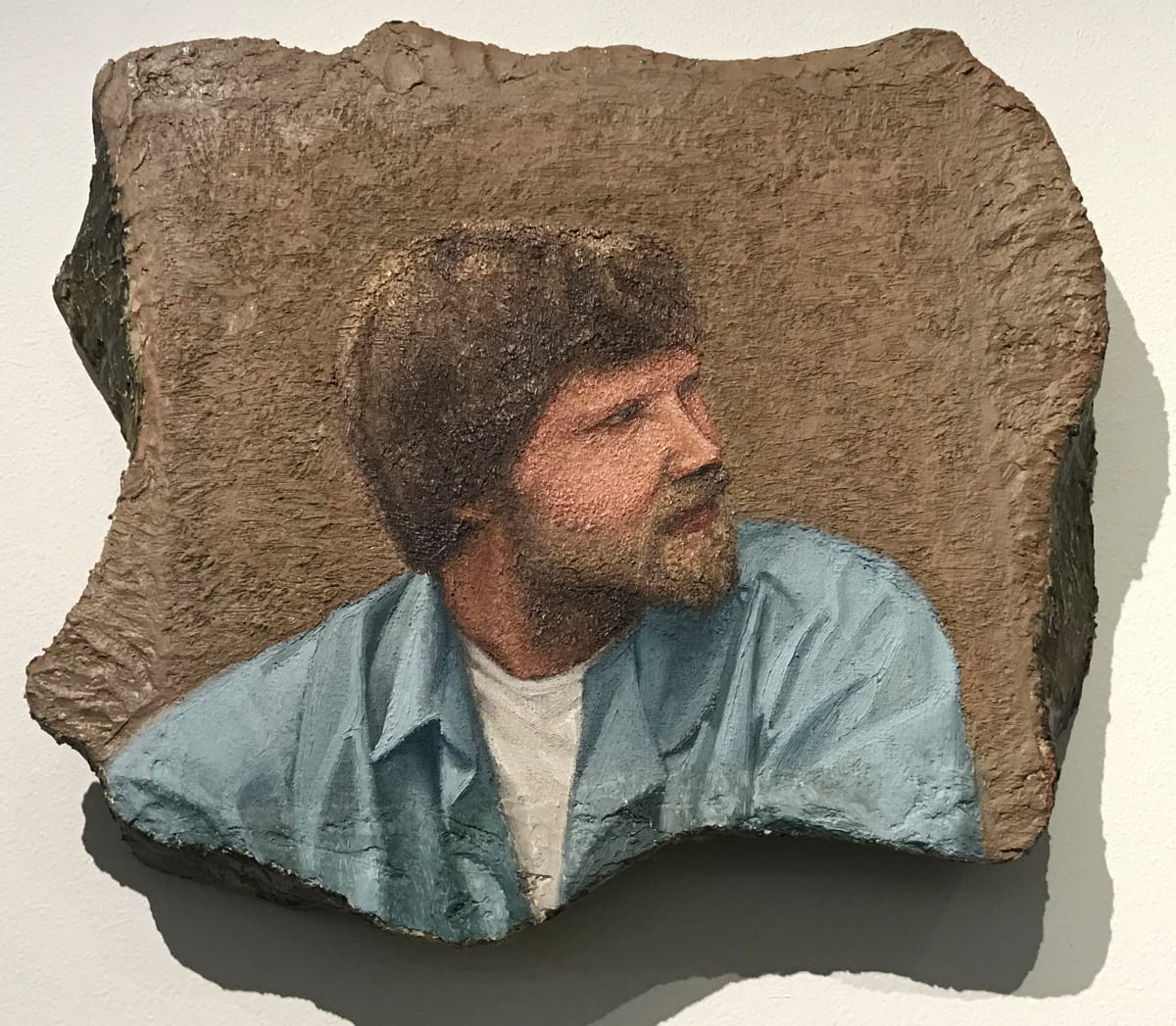 Italy Mural, Male Head by David Hollowell (RAiR 1981-82) 