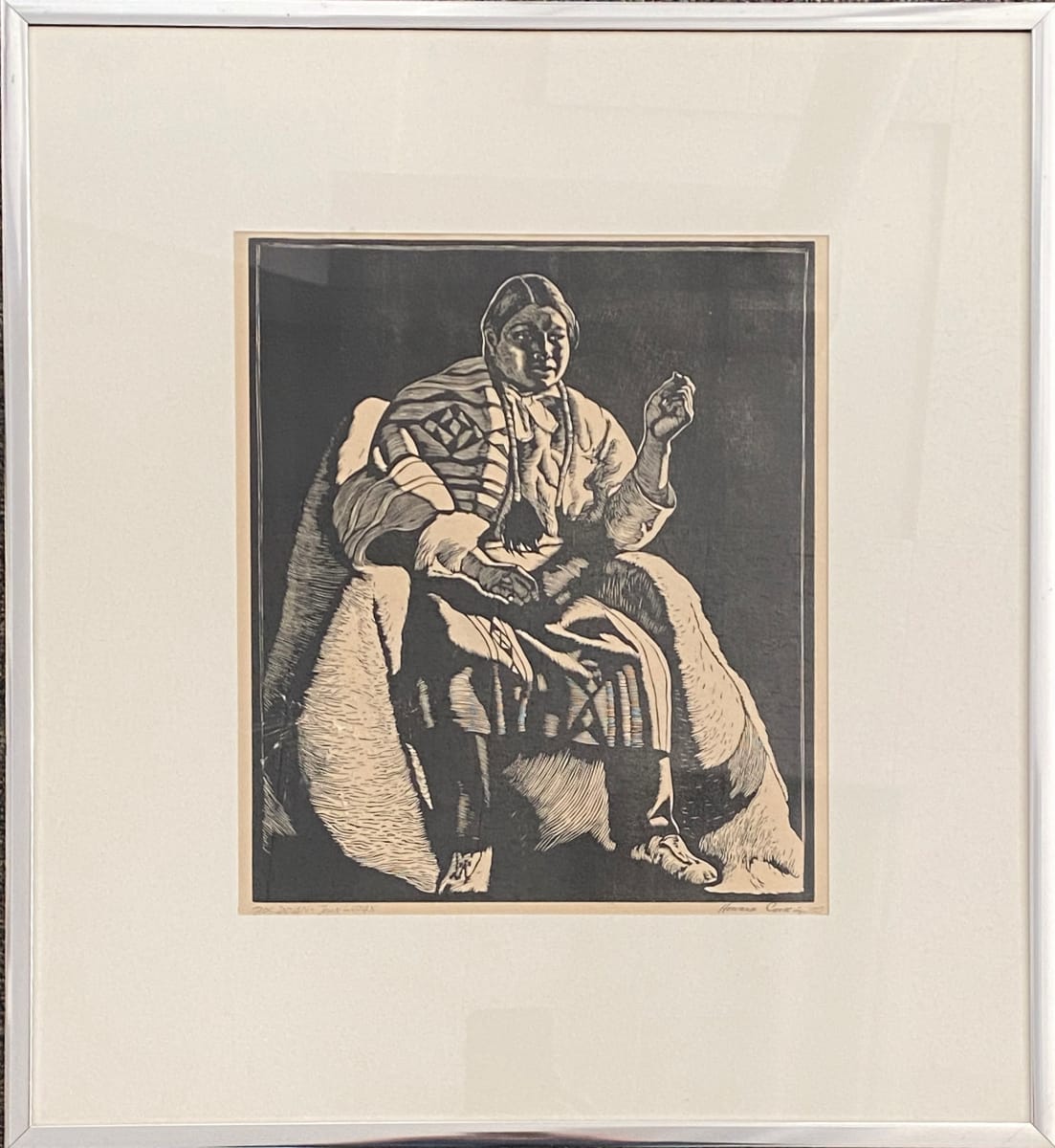 Taos Indian, John Lujan by Howard Cook (RAiR 1967-68), Image 1.