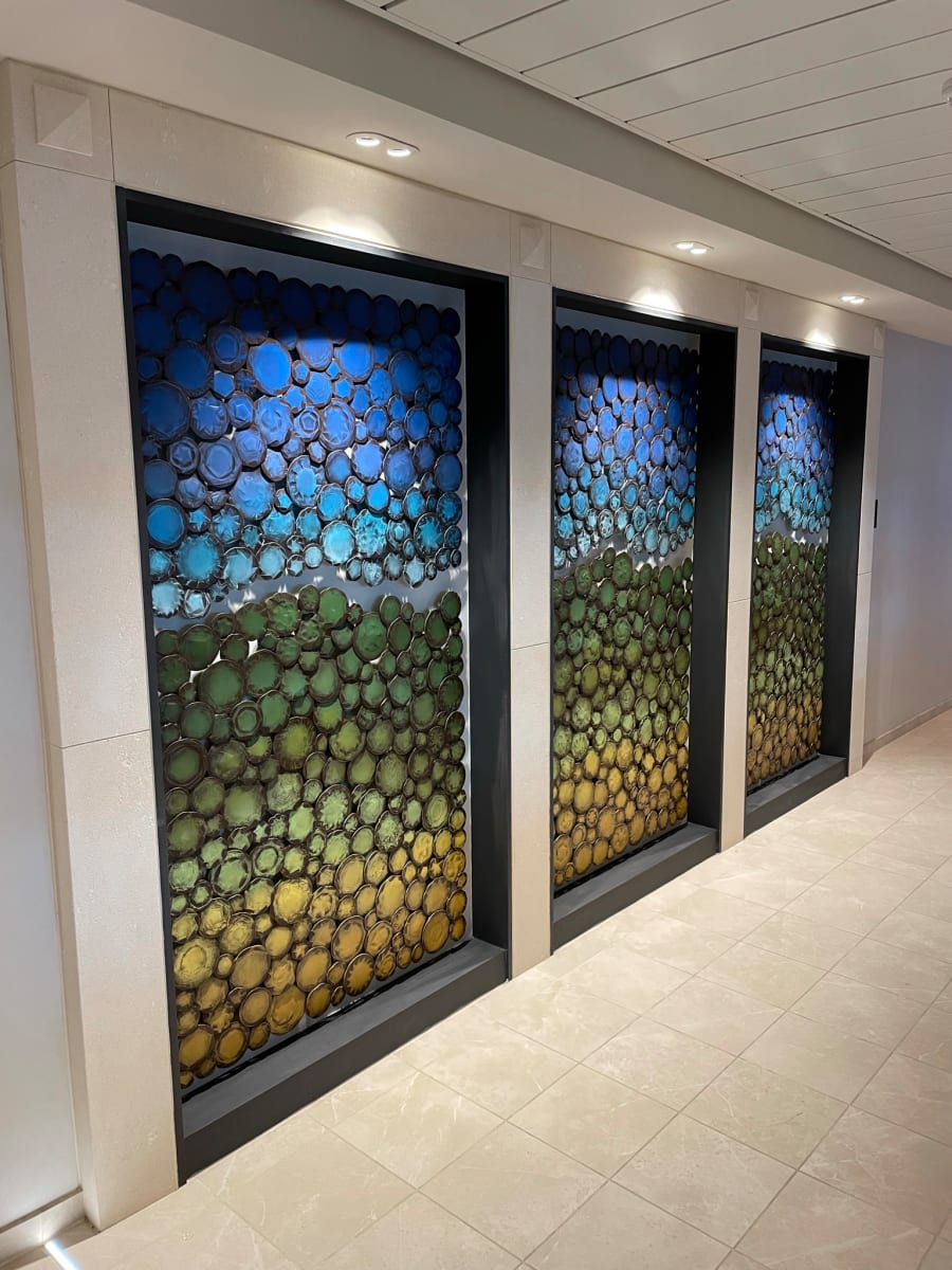 Where Land Meet Sea by Susan Madacsi  Image: Where Land Meet Sea, Installed on the SS IONA