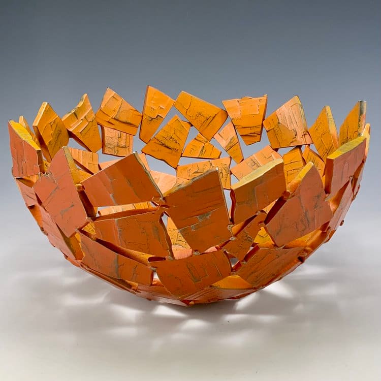 Desert Ochre Geode Vessel by Susan Madacsi 