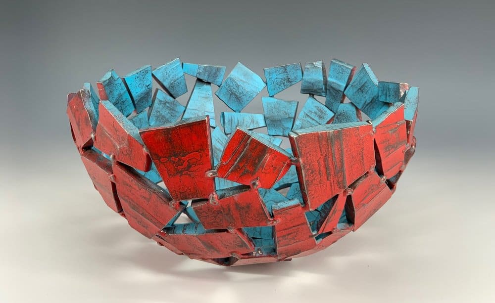 Fire and Ice Geode Vessel by Susan Madacsi  Image: Fire and Ice Geode Vessel