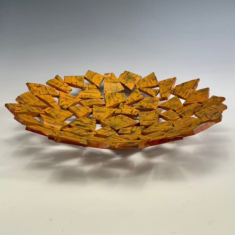 Desert Ochre Geode Platter by Susan Madacsi  Image: Desert Ochre Geode Platter