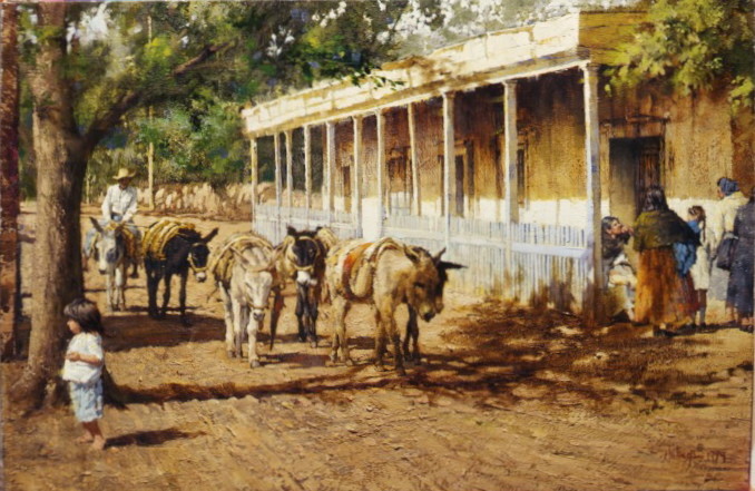 Shelby Street, Santa Fe by Clark Hulings Estate 