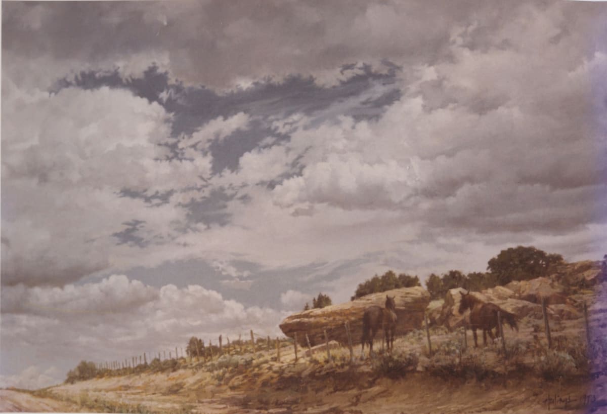New Mexico Sky near Truchas by Clark Hulings Estate 