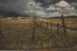 On the Back Road to Ranchos de Taos by Clark Hulings Estate 