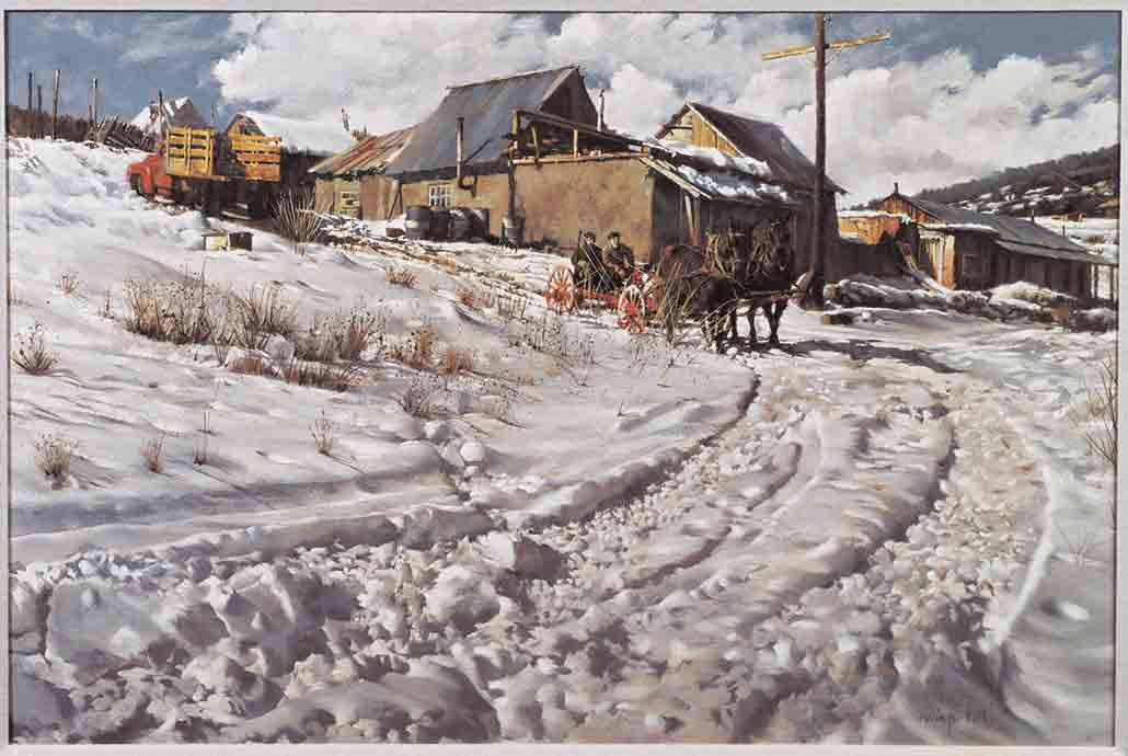 Lower Colonias - Sled in the distance by Clark Hulings Estate 