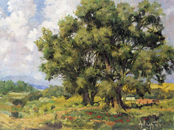 Taos trees by Clark Hulings Estate 