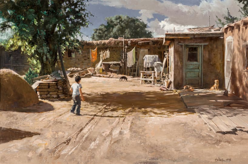 Tesuque Mayor's Backyard by Clark Hulings Estate, Image 1.