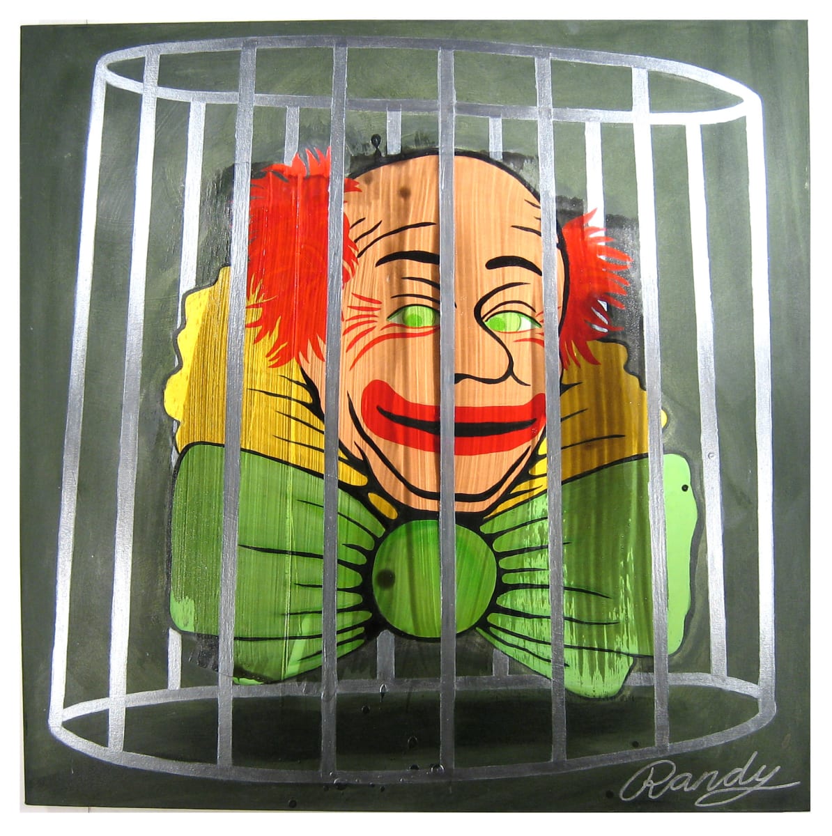 Bad Clown in a Cage by Randy Stevens 