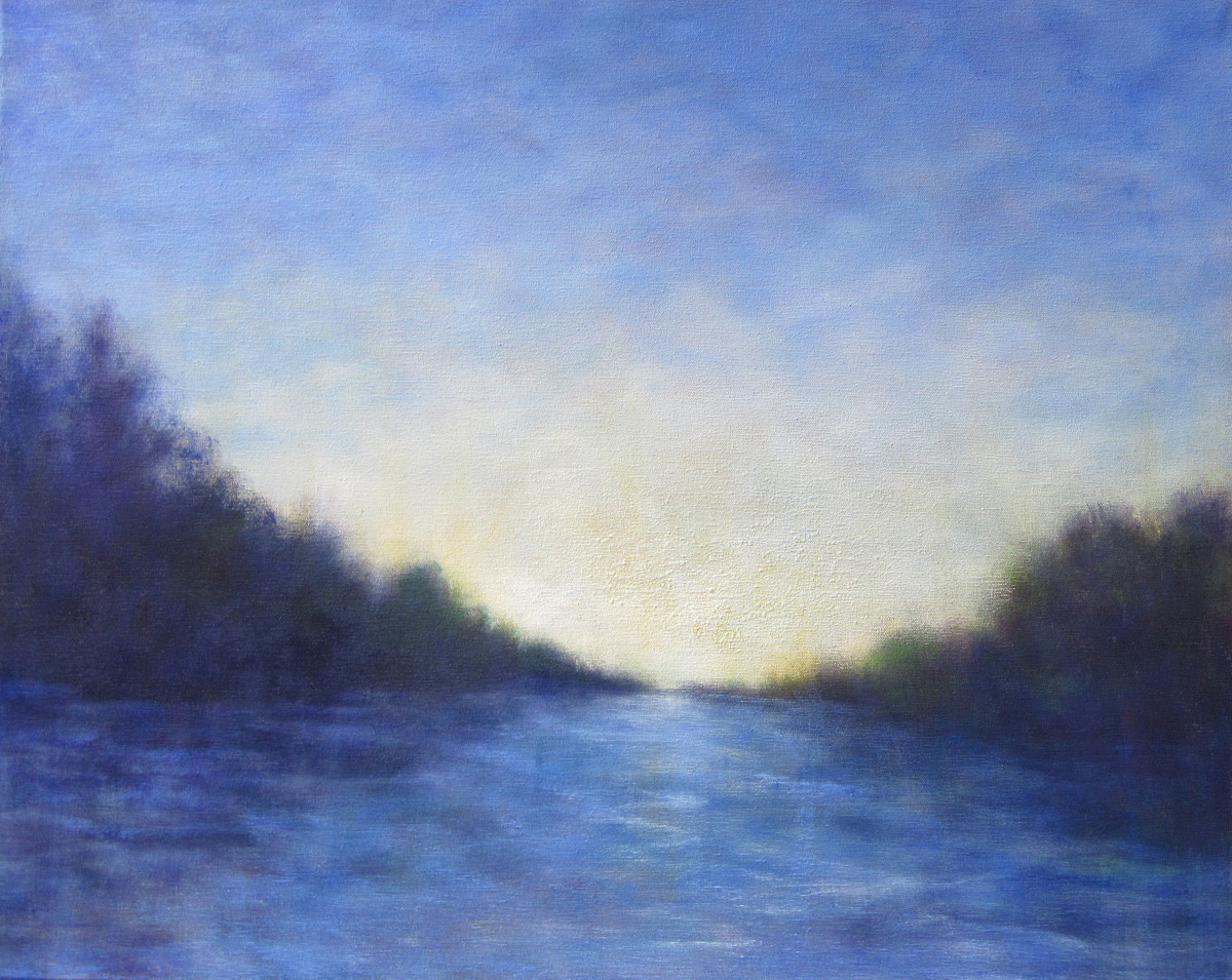 Evening on the River by Victoria Veedell 